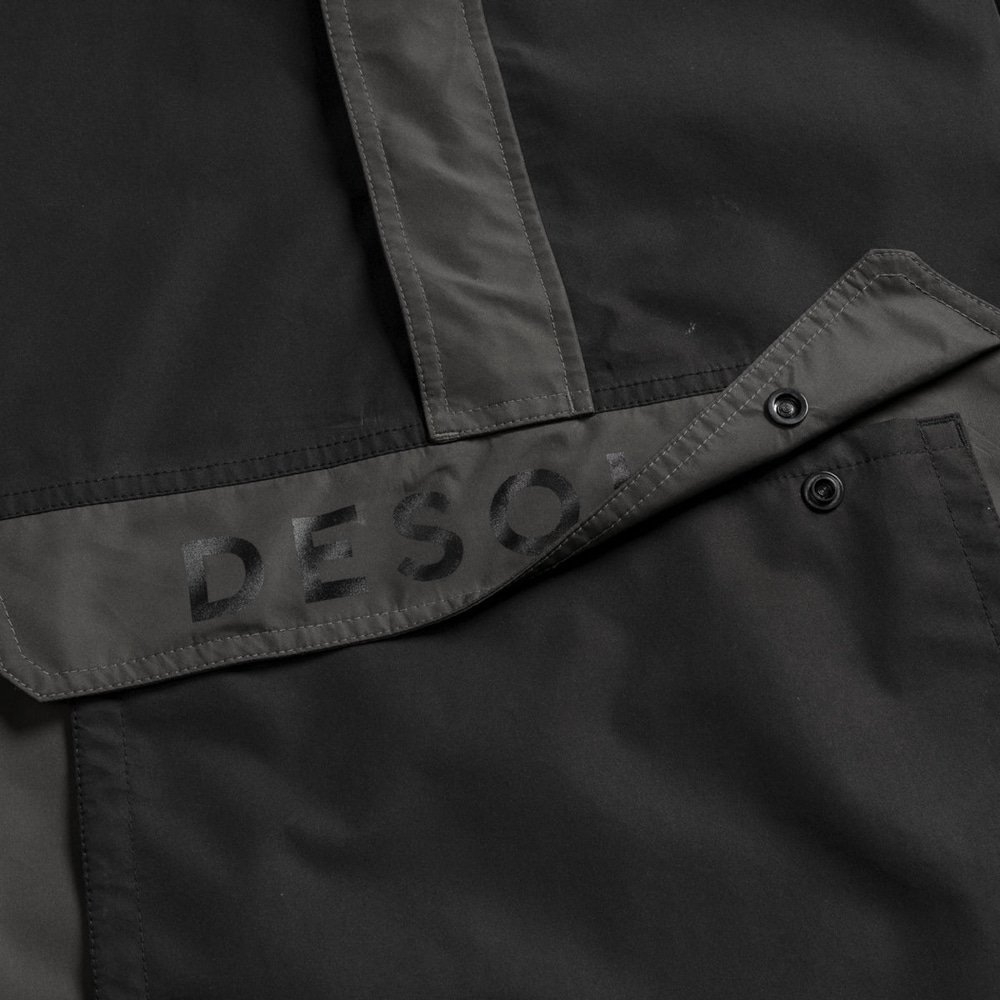 Desolve Fathom Mens Anorak Waterproof Breathable Fishing Jacket Black/Charcoal