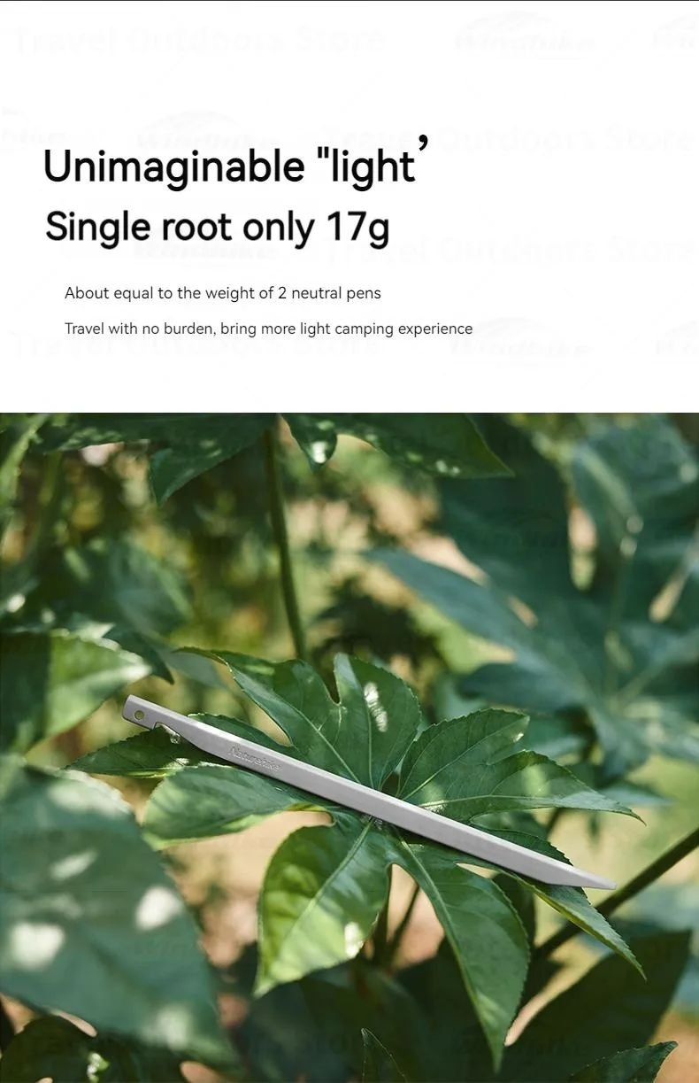 Naturehike V Shaped Aluminium Tent Pegs 20cm Qty 8