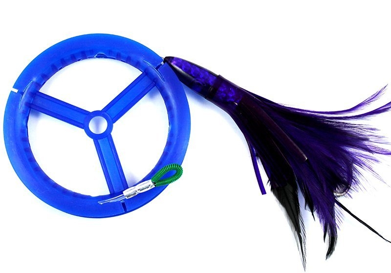 Bite Rigged Feather Tuna Lure 150mm Purple/Black 