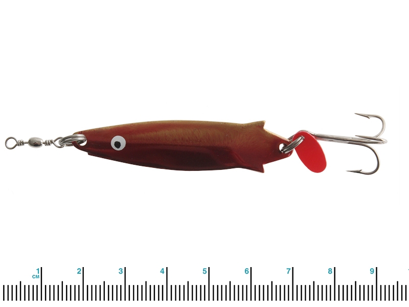 Fishfighter Toby Lure 20g Mounted Brass/Red