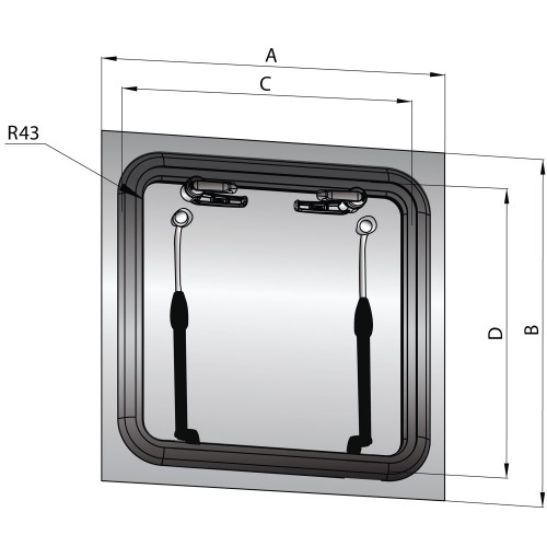VETUS Type 2626 Flush Deck Hatch