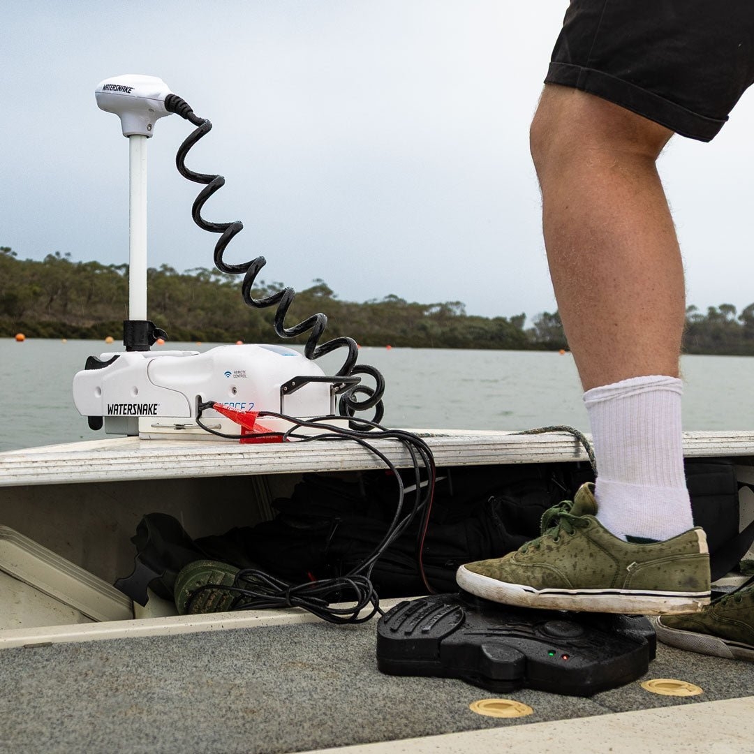 Watersnake Fierce 2F 65lb 54in Remote Bow Mount Trolling Motor with Foot Control