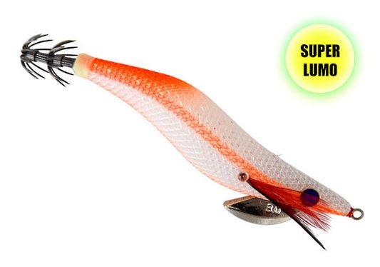 Black Magic Squid Snatcher Squid Jig Lumo Size 3.5 Fire Glow