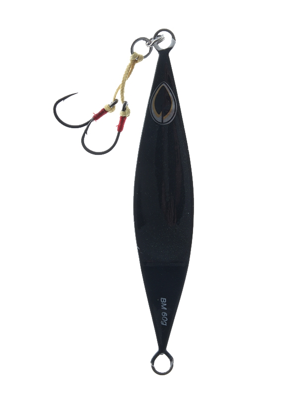 Black Magic Flipper Slow Pitch Jig 60g Black/Silver/Lumo