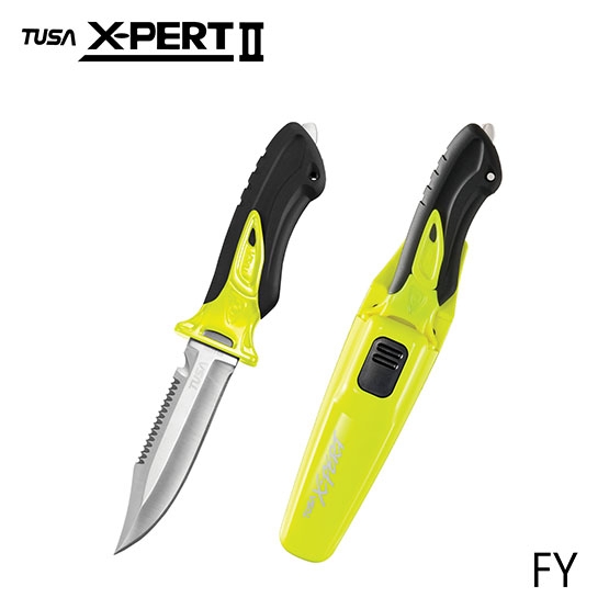 TUSA Stainless Steel 11cm Drop Point Blade Dive Knife