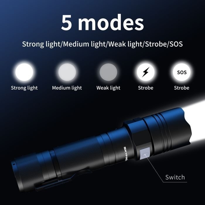 SKYFIRE 294 Rechargeable LED Torch 259 Lumens