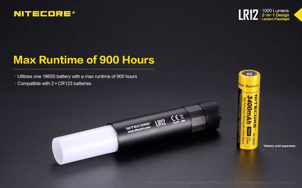Nitecore LR12 LED 2-in-1 Torch Lantern 1000lm