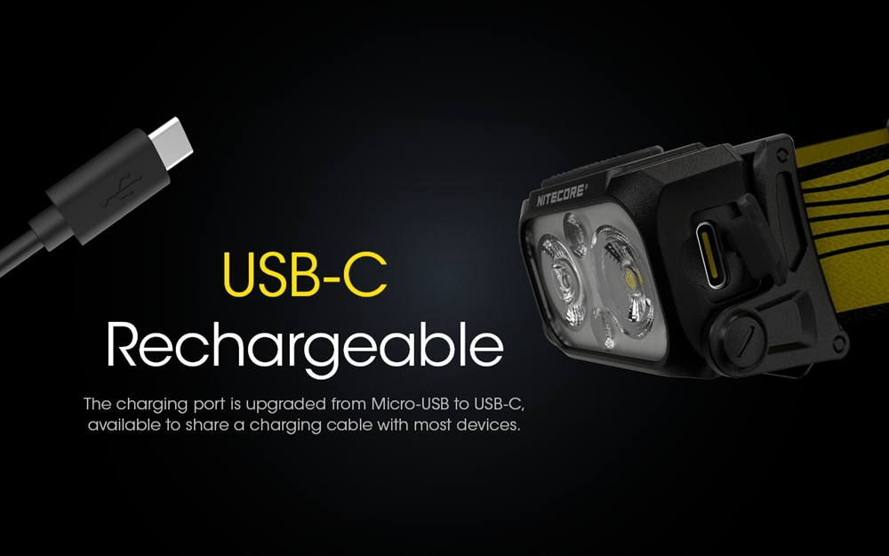 Nitecore NU25 Ultralight USB Rechargeable LED Headlamp 400 Lumens