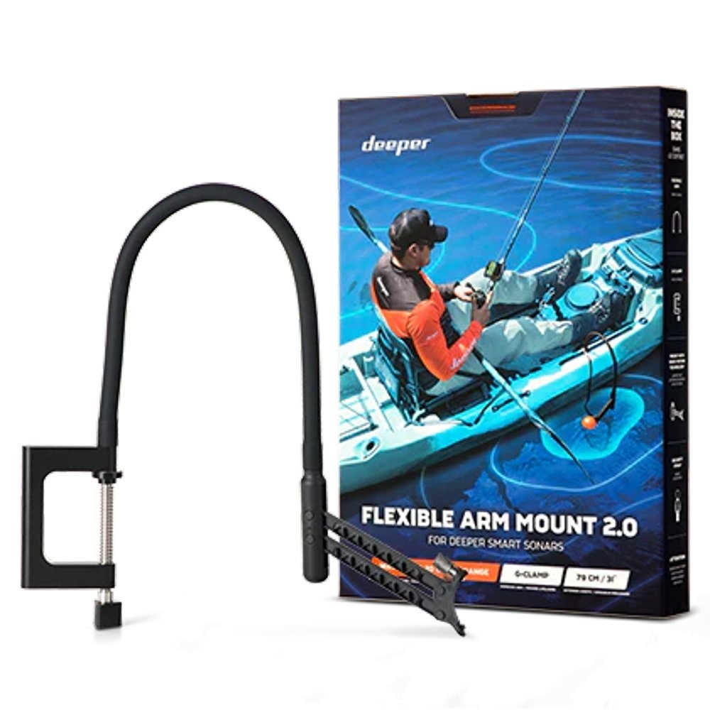 Deeper Sonar Flexible Arm Mount 2.0 for Boat or Kayak
