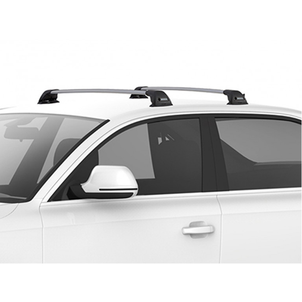 Yakima FlushBar Roof Rack Crossbar Pair Silver
