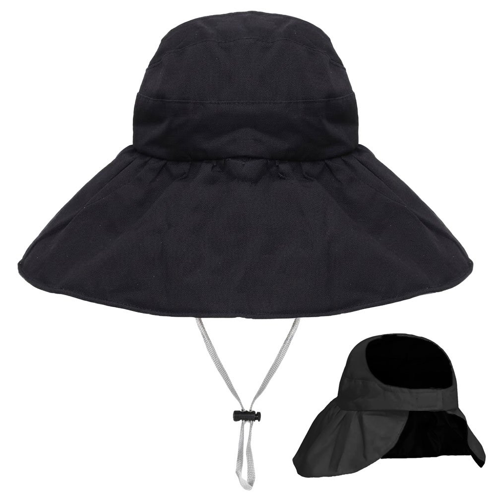 Foldable Fisherman’s Wide Brim Hat Black 