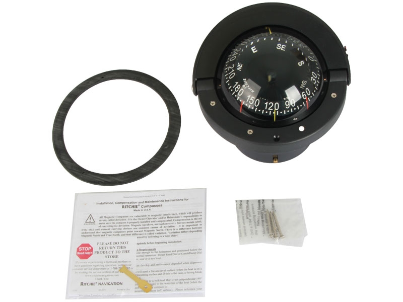 Ritchie Navigator FN-203 Flush Mount Compass Black