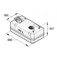 VETUS Diesel Fuel Tank with Connections 60L for 10mm Hose Thumbnail VETUS Diesel Fuel Tank with Connections 60L for 10mm Hose