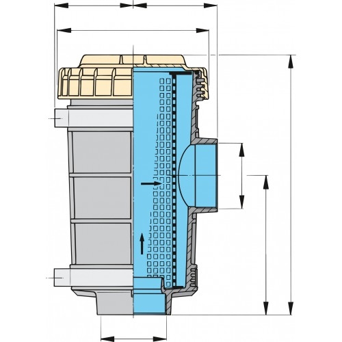 VETUS Cooling Water Strainer Type 1320 with G 2-1/2in Connections