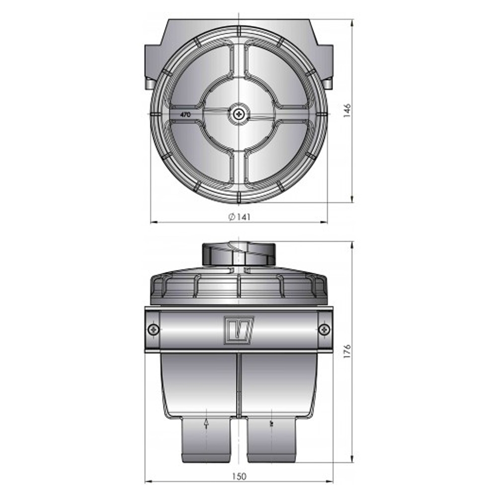 VETUS FTR470 Cooling Water Strainer for 15.9mm Hose Connections