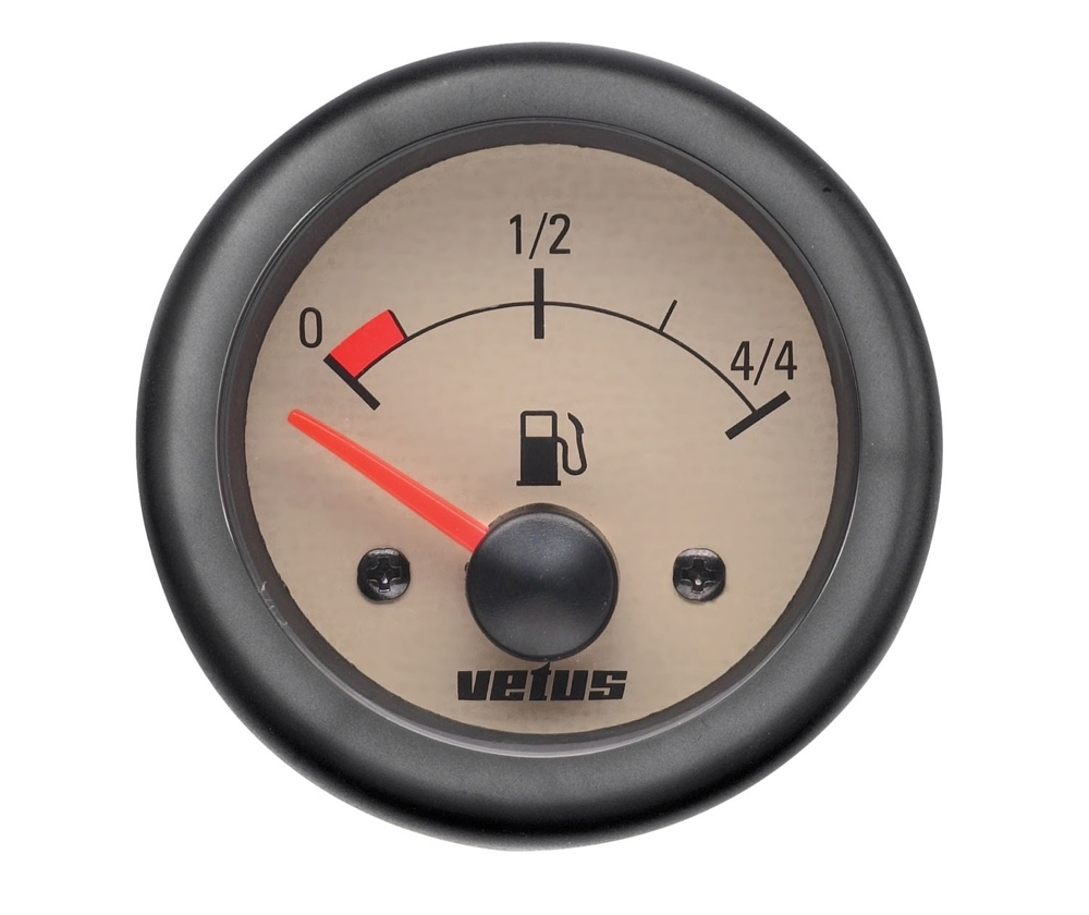 VETUS Fuel Level Indicator White 12/24V 52mm