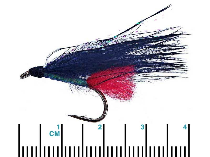 Black Magic Lumo Black Marabou Trout Fly A06 4cm