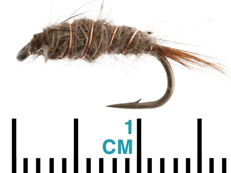 Black Magic Hare and Copper Nymph Trout Fly A12 1.5cm