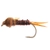 Black Magic Fly Nymph Vinyl Rib Trout Fly Brown Stone B10 2.6cm Qty 1
