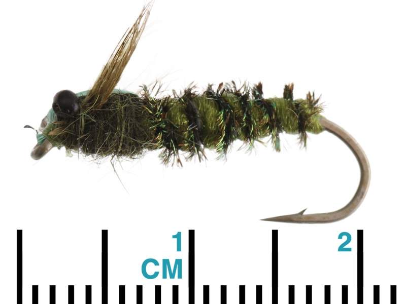 Black Magic Olive Dragonfly Nymph Trout Fly B10 2cm