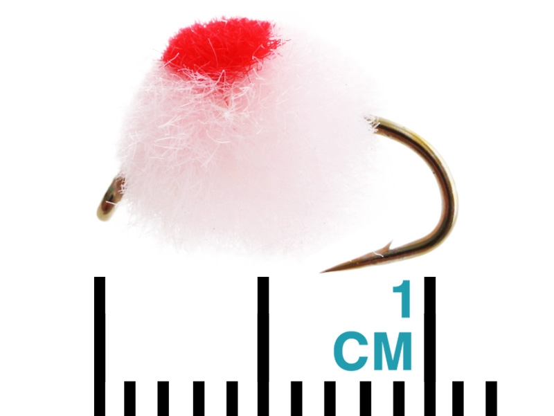 Black Magic Unweighted Mini Globug Trout Fly Champ Red A14 1cm