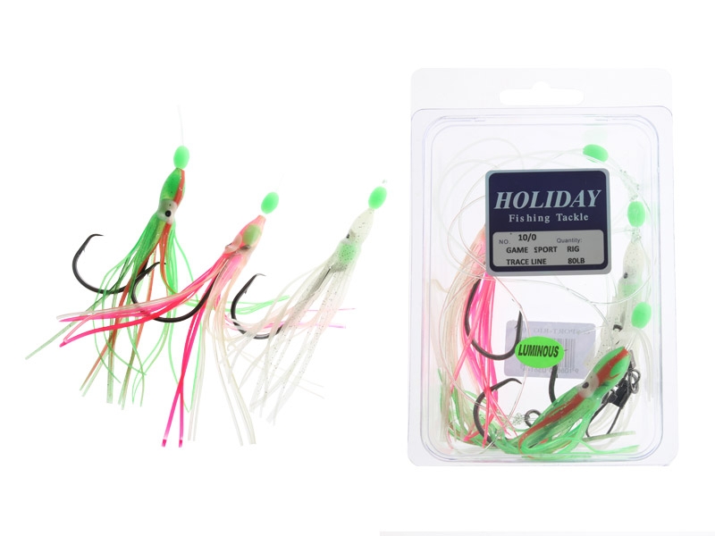 Holiday 3-Hook Hapuka Rig 80lb Tension 10/0