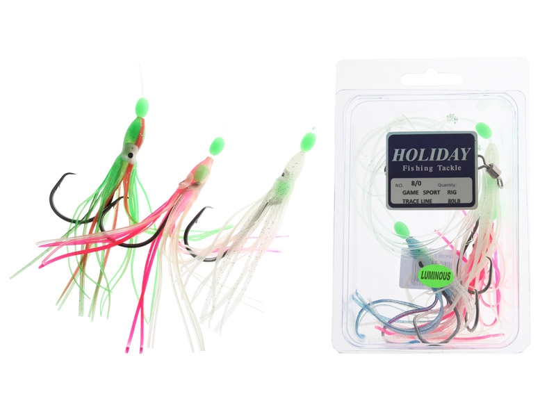 Holiday 3-Hook Hapuka Rig 80lb Tension 8/0