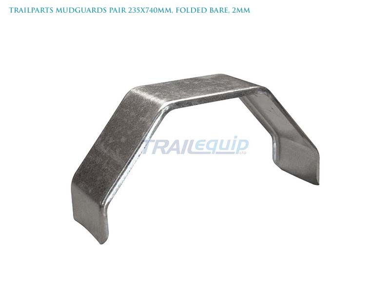 Trailparts Mudguards Pair 235x740mm Folded Bare 2mm