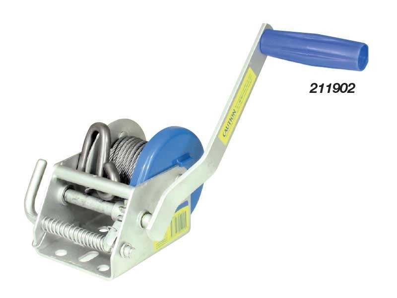 Atlantic Trailer Winch - Compact 3:1 with Galvanised Cable & Stainless Steel S Hook