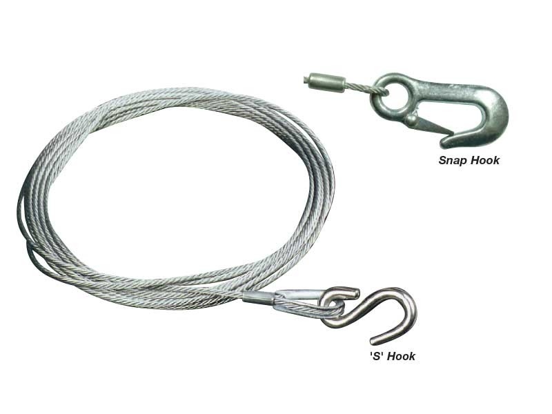 Winch Cable 6m (5mm) with S Hook