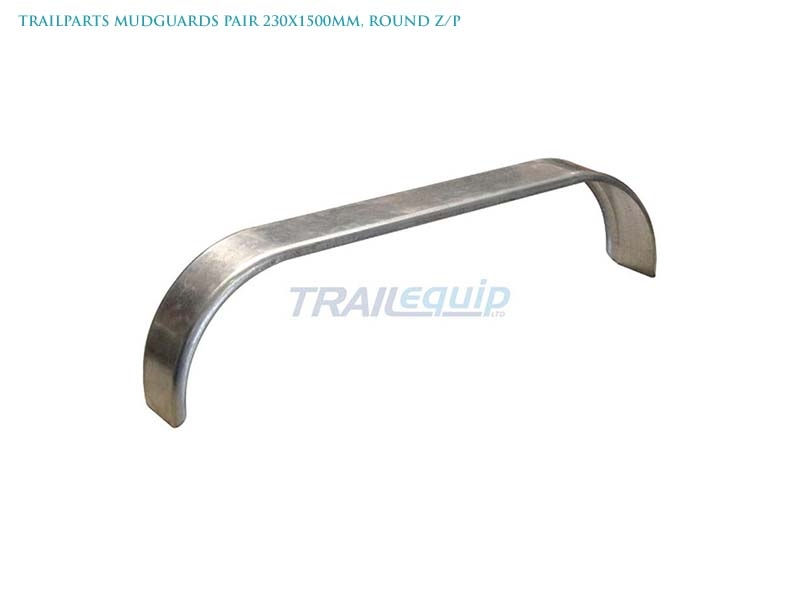 Trailparts Mudguards Pair 230x1500mm Round Z/P