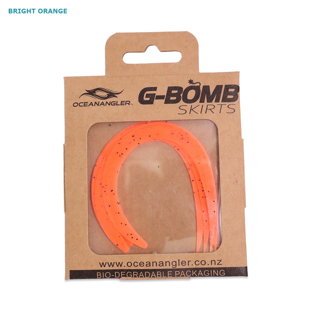 Ocean Angler G-Bomb Sliding Lure Skirt Bright Orange/Black