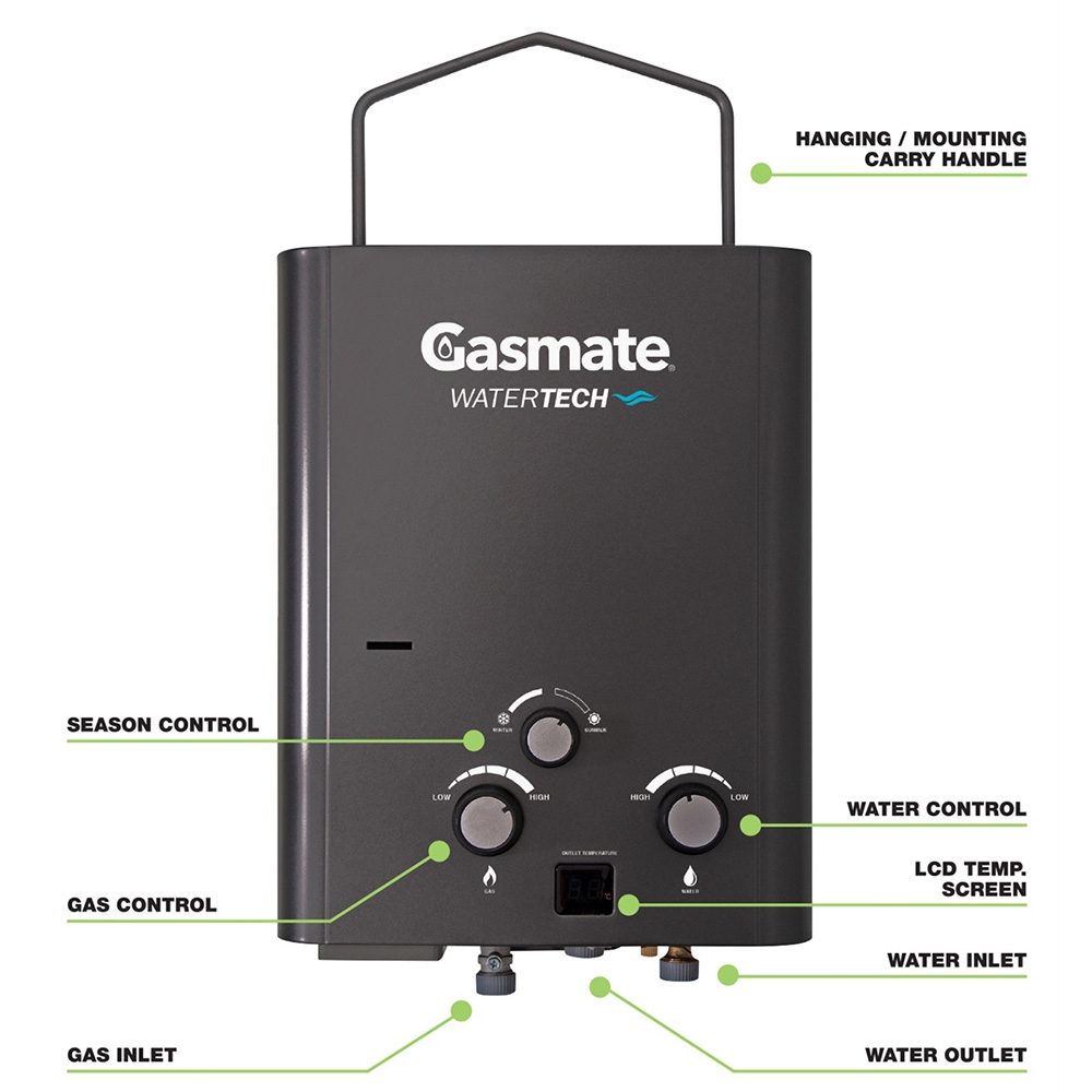 Gasmate Watertech Portable Hot Water System 3LPM