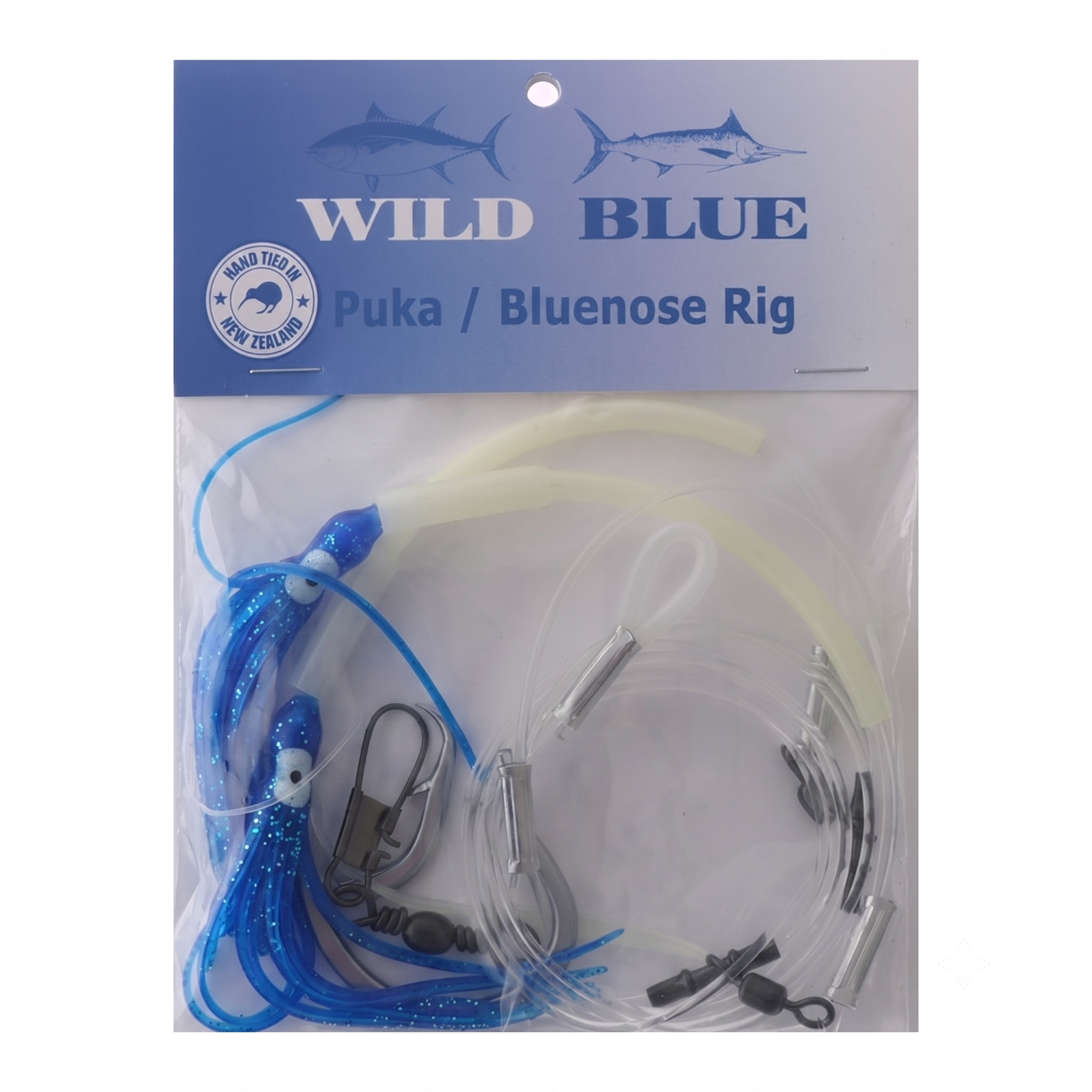 Wild Blue Tackle Puka Rig Blue Skirt