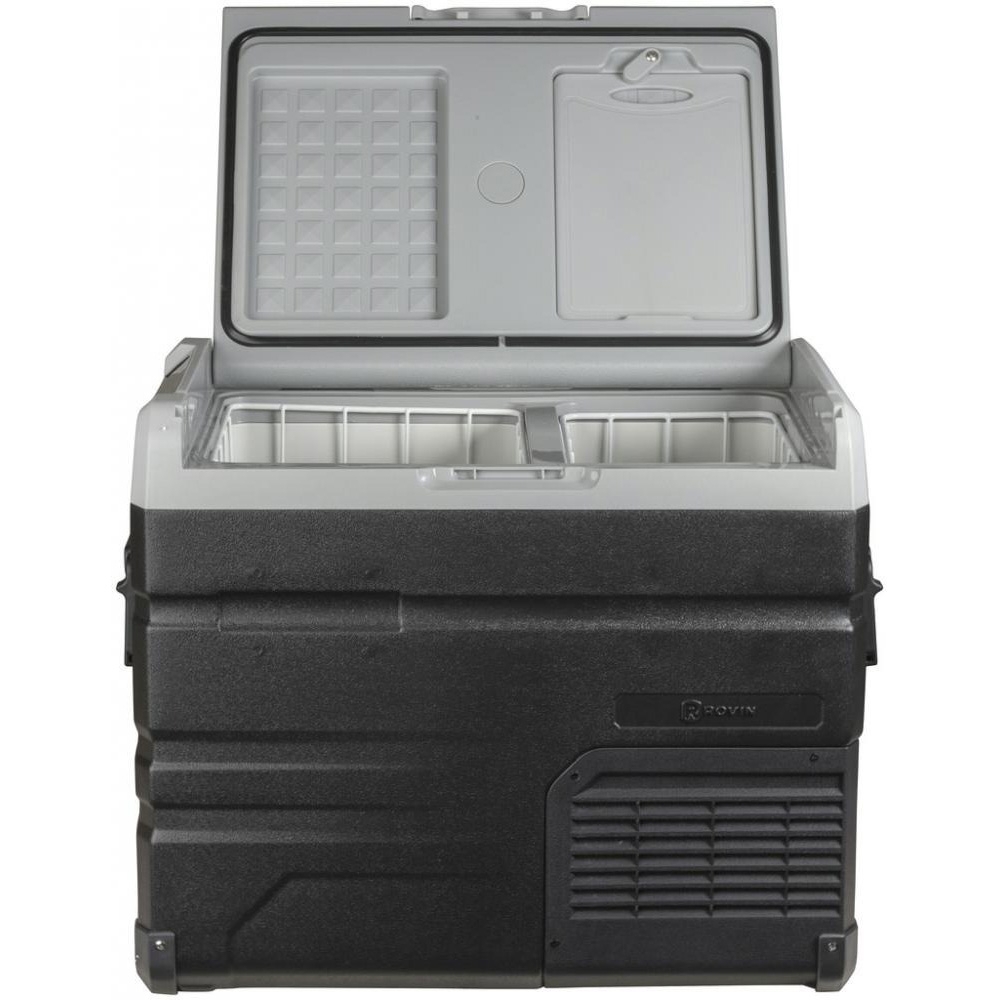 Rovin Dual Zone Portable Fridge/Freezer 45L 12/24V DC 240V AC Solar Ready with Battery Compartment