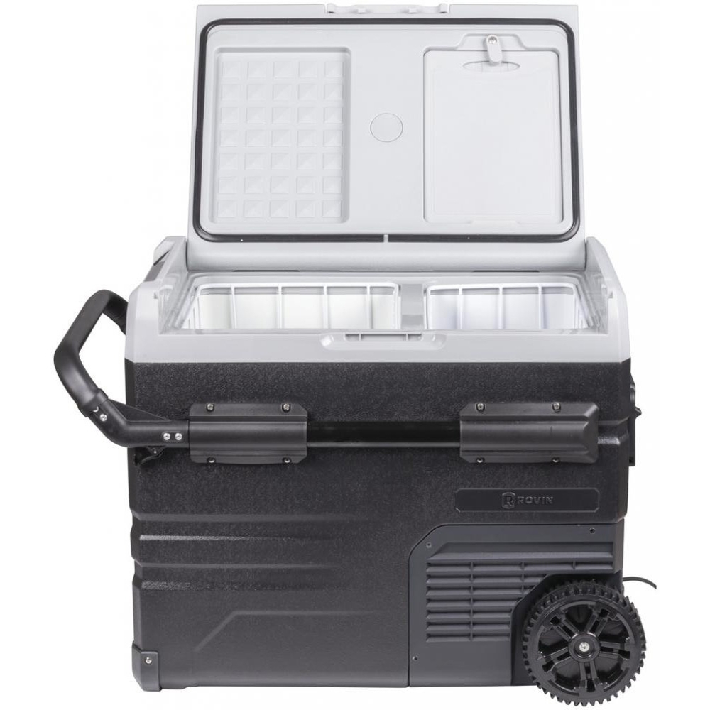 Rovin Dual Zone Portable Fridge/Freezer with Wheels 45L 12V DC 230V AC Solar Ready