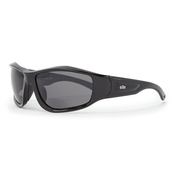 Gill Race Vision Bifocal Polarised Sunglasses +1.50 Black/Smoke