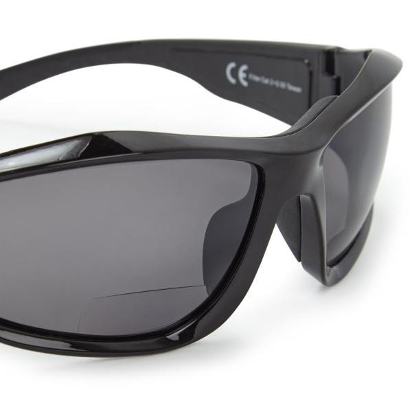 Gill Race Vision Bifocal Polarised Sunglasses +2.50 Black/Smoke