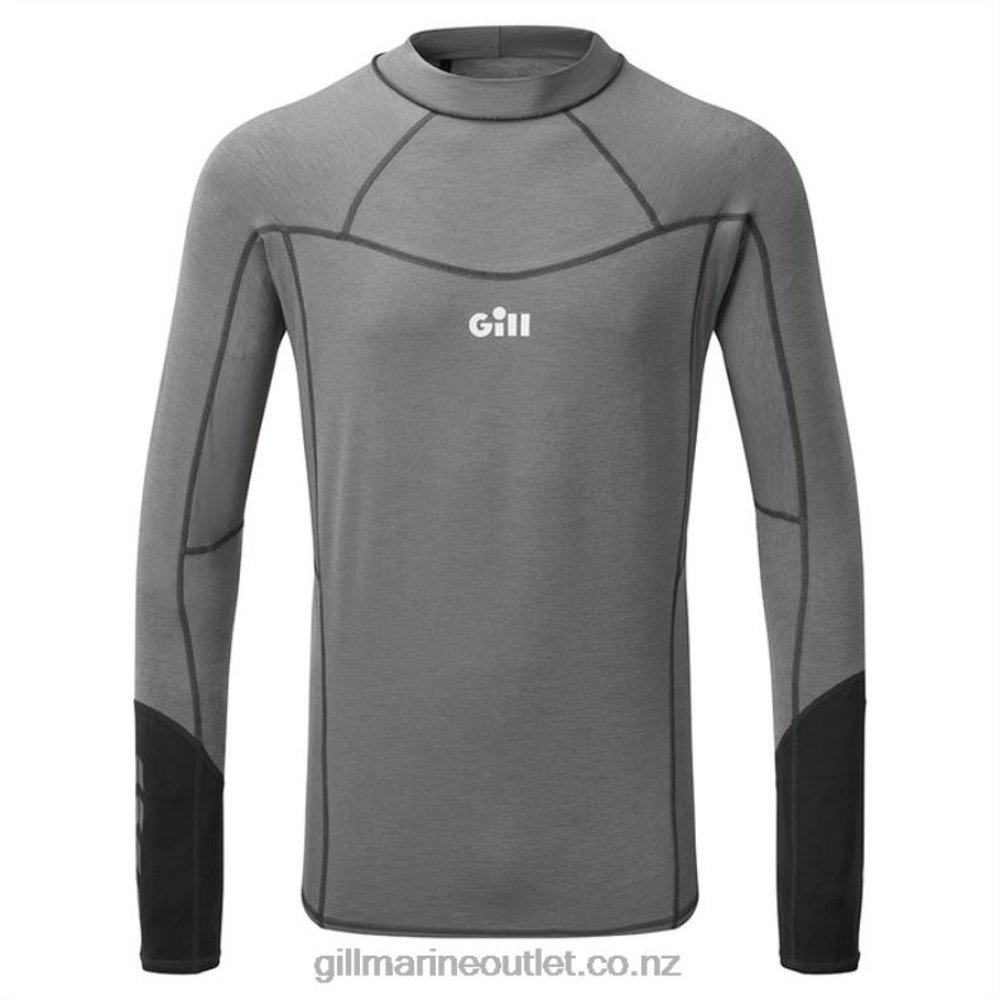 Gill Eco Pro Mens Rash Vest UPF50+ Grey Melange XS