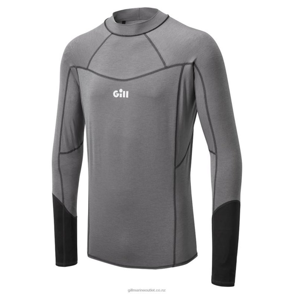 Gill Eco Pro Mens Rash Vest UPF50+ Grey Melange XS