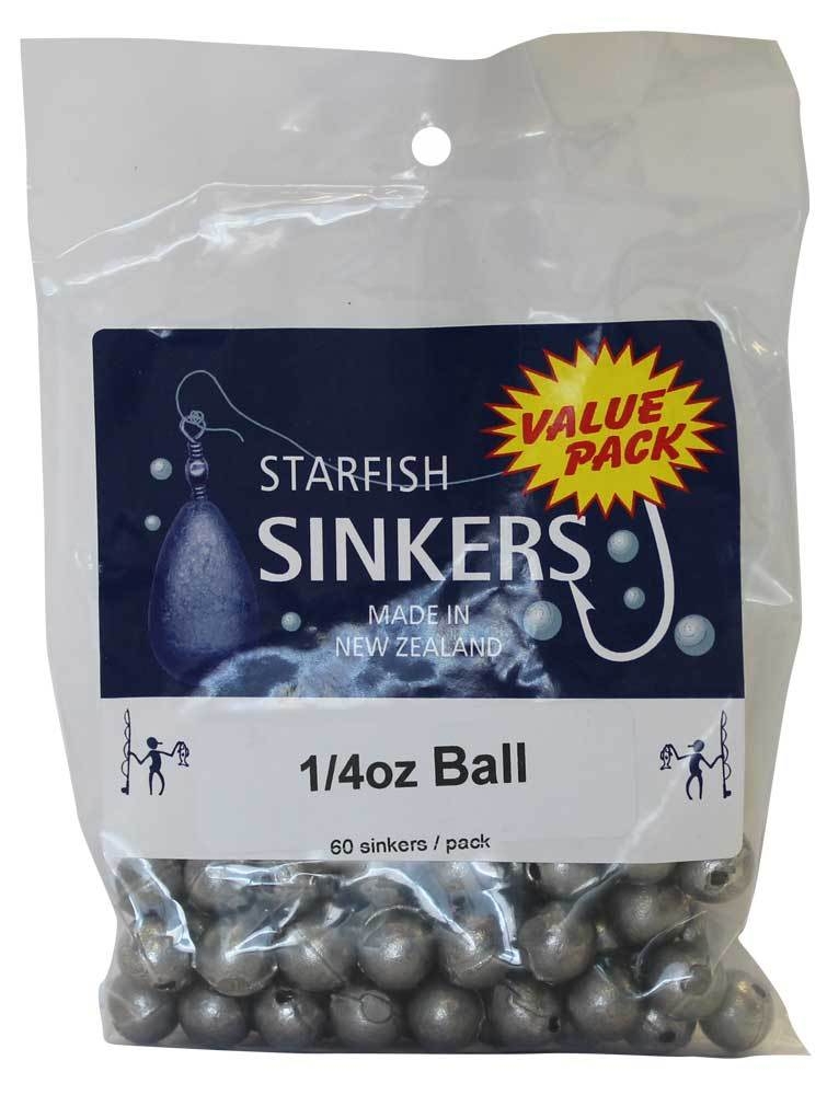 Starfish Ball Sinkers Value Pack 1/4oz Qty 60