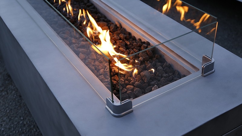 Gasmate Cinder Rectangular Gas Fire Table