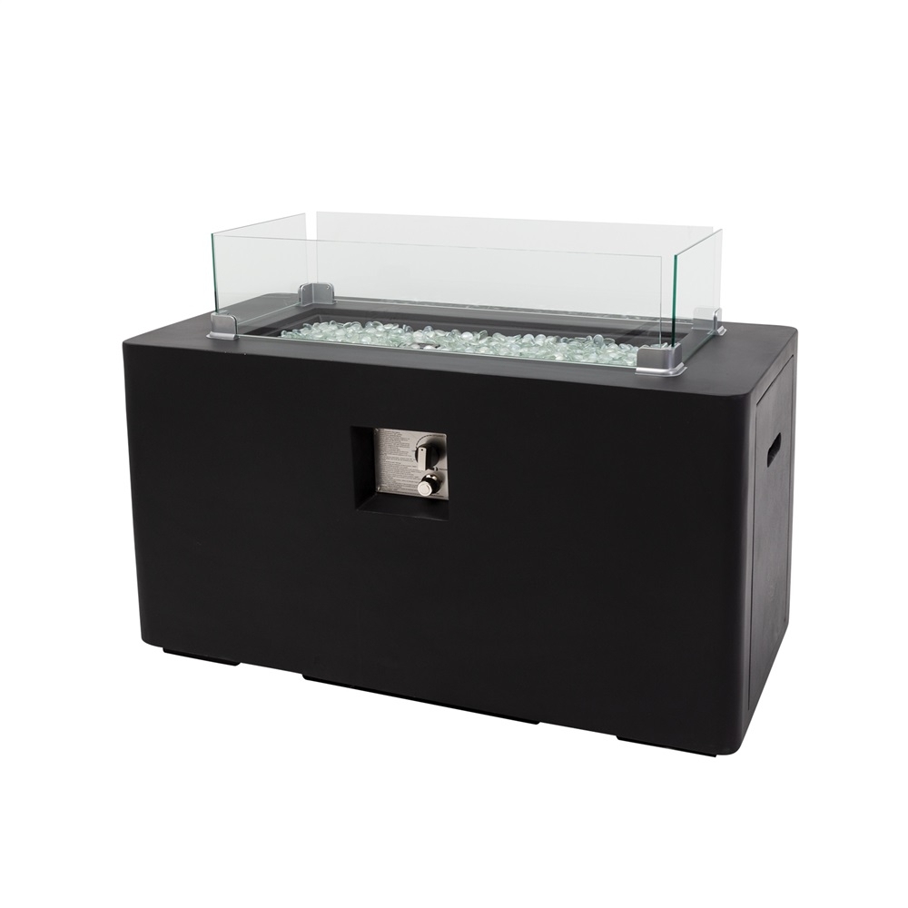Gasmate Obsidian Rectangular Gas Fire Table