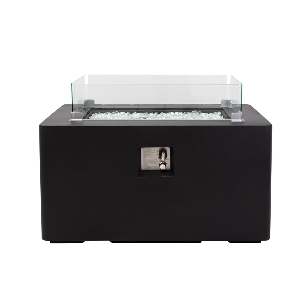 Gasmate Obsidian Rectangular Gas Fire Table