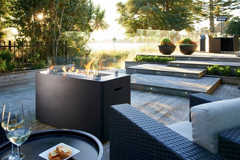 Gasmate Obsidian Rectangular Gas Fire Table