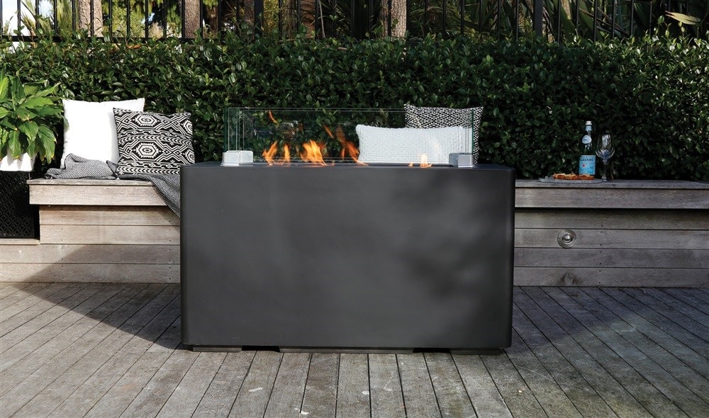 Gasmate Obsidian Rectangular Gas Fire Table