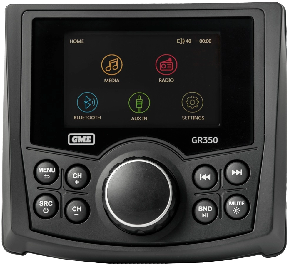 GME GR350BTB Bluetooth AM/FM Marine Stereo Black GME GR350BTB Bluetooth AM/FM Marine Stereo Black