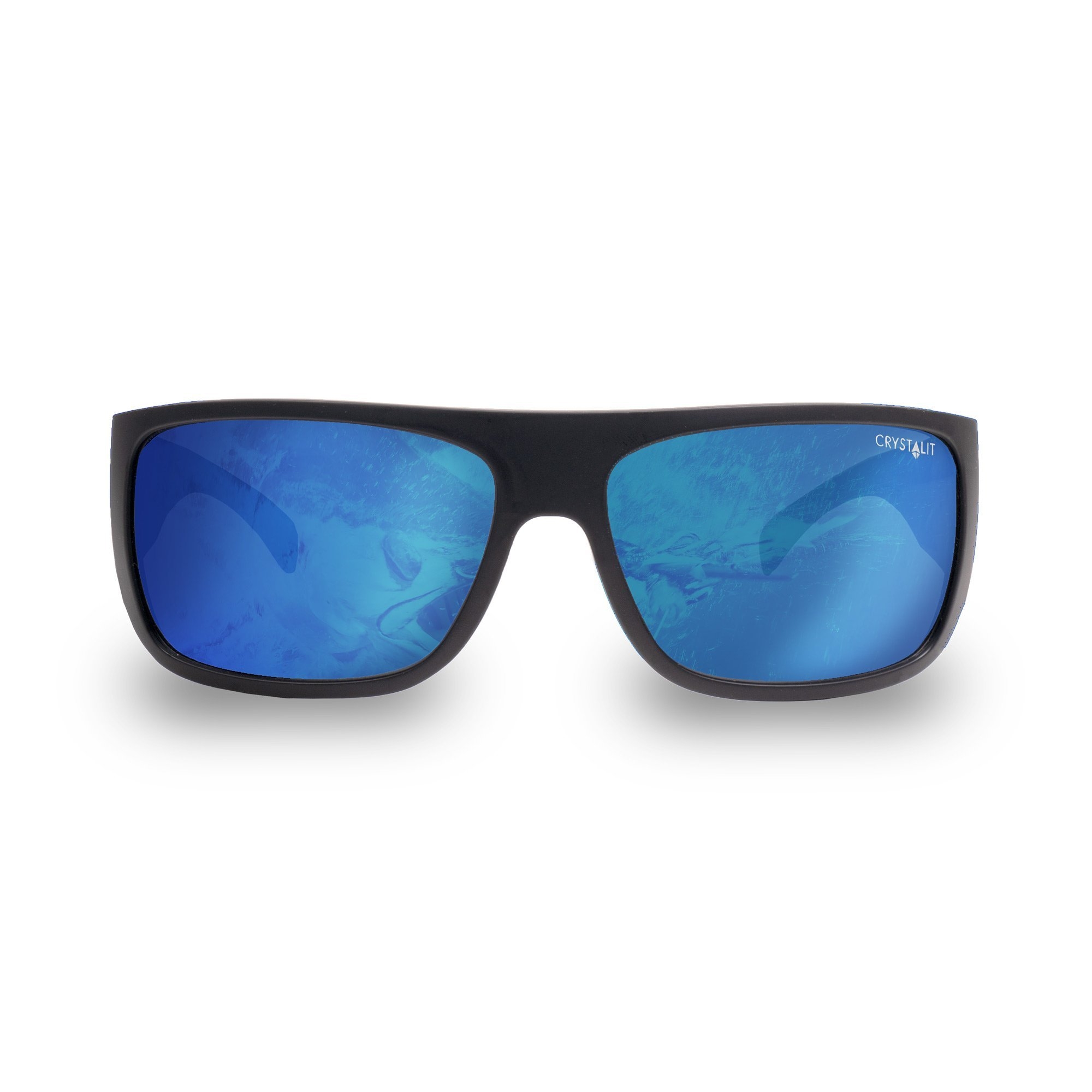 Stoney Creek Grander Sunglasses Matte Black Frame Blue Mirror Lens