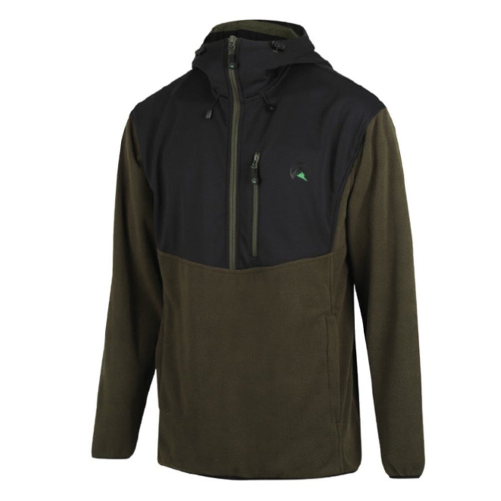 Ridgeline Ascent Half Zip Softshell Fleece Mens Hoodie