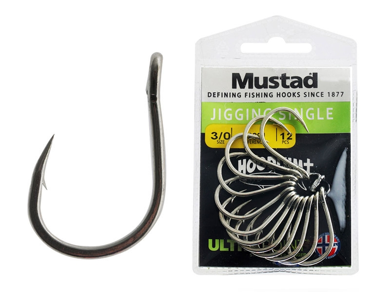 Mustad 10881NP-DP UltraPoint Jigging Hooks 3/0 Qty 12